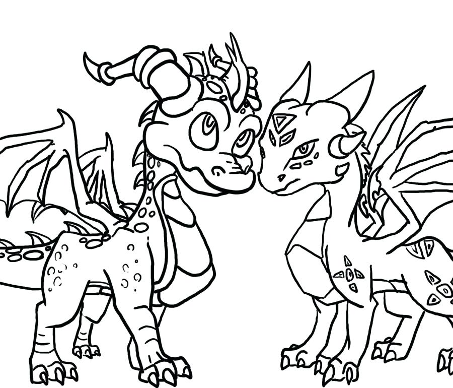 900x770 Spyro And Cynder Coloring Pages