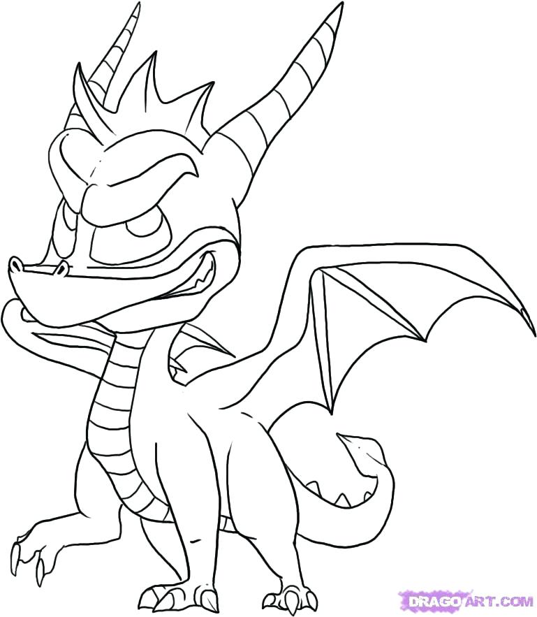 769x883 Spyro Dawn Of The Dragon Coloring Pages Spyro Coloring Pages