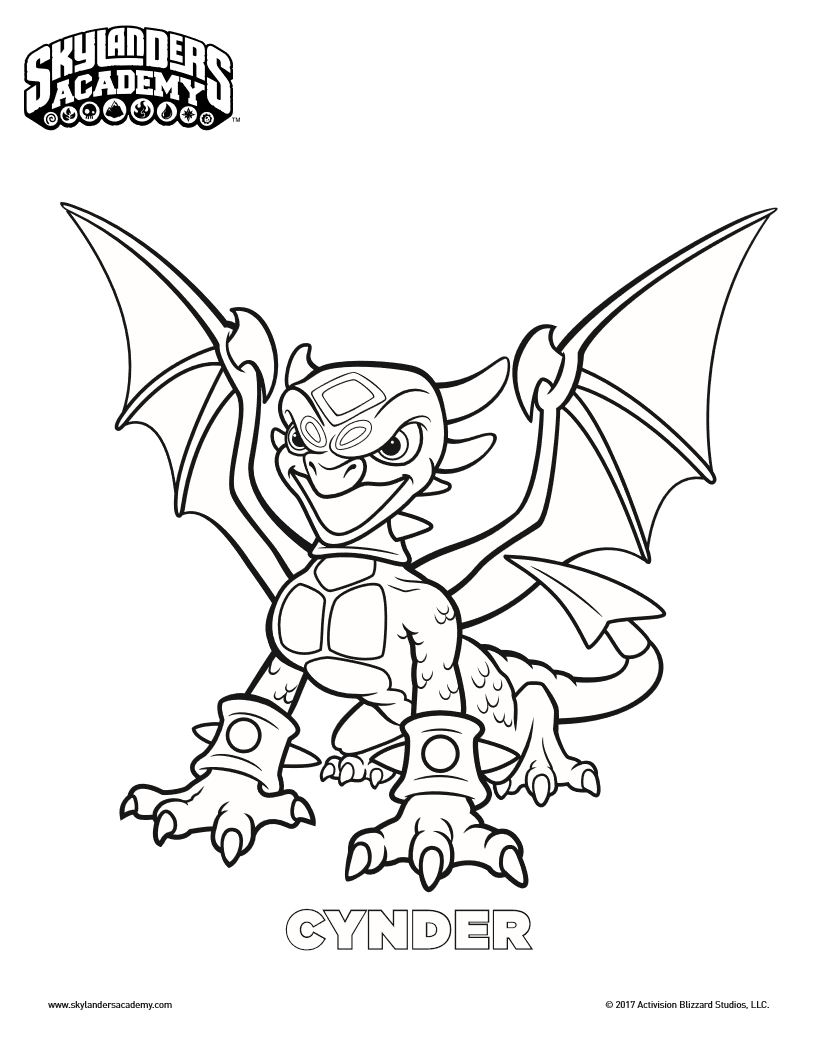 816x1056 Free Skylanders Cynder Printable Coloring Page Printable