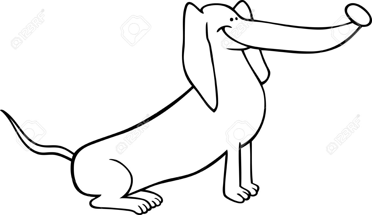 1300x751 Dachshund Clipart Coloring Page