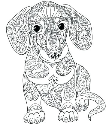 363x411 Dachshund Coloring Pages Dogs Coloring Page Dachshund Coloring