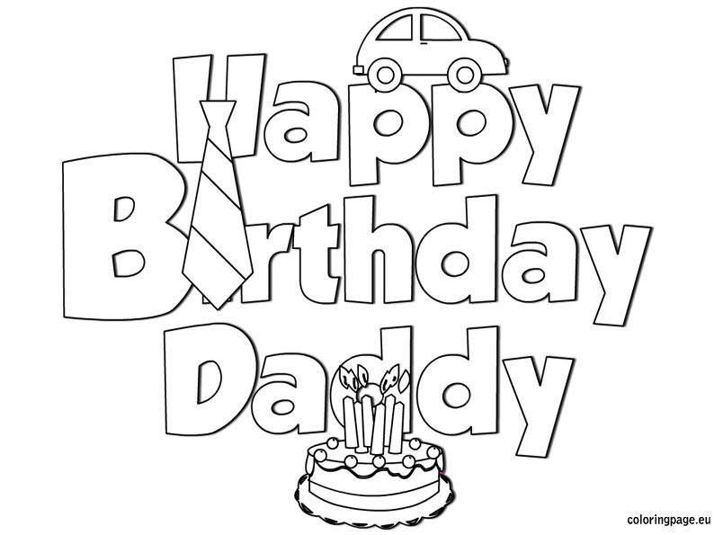 804x595 Happy Birthday Dad Coloring Pages Beautiful Inspiration