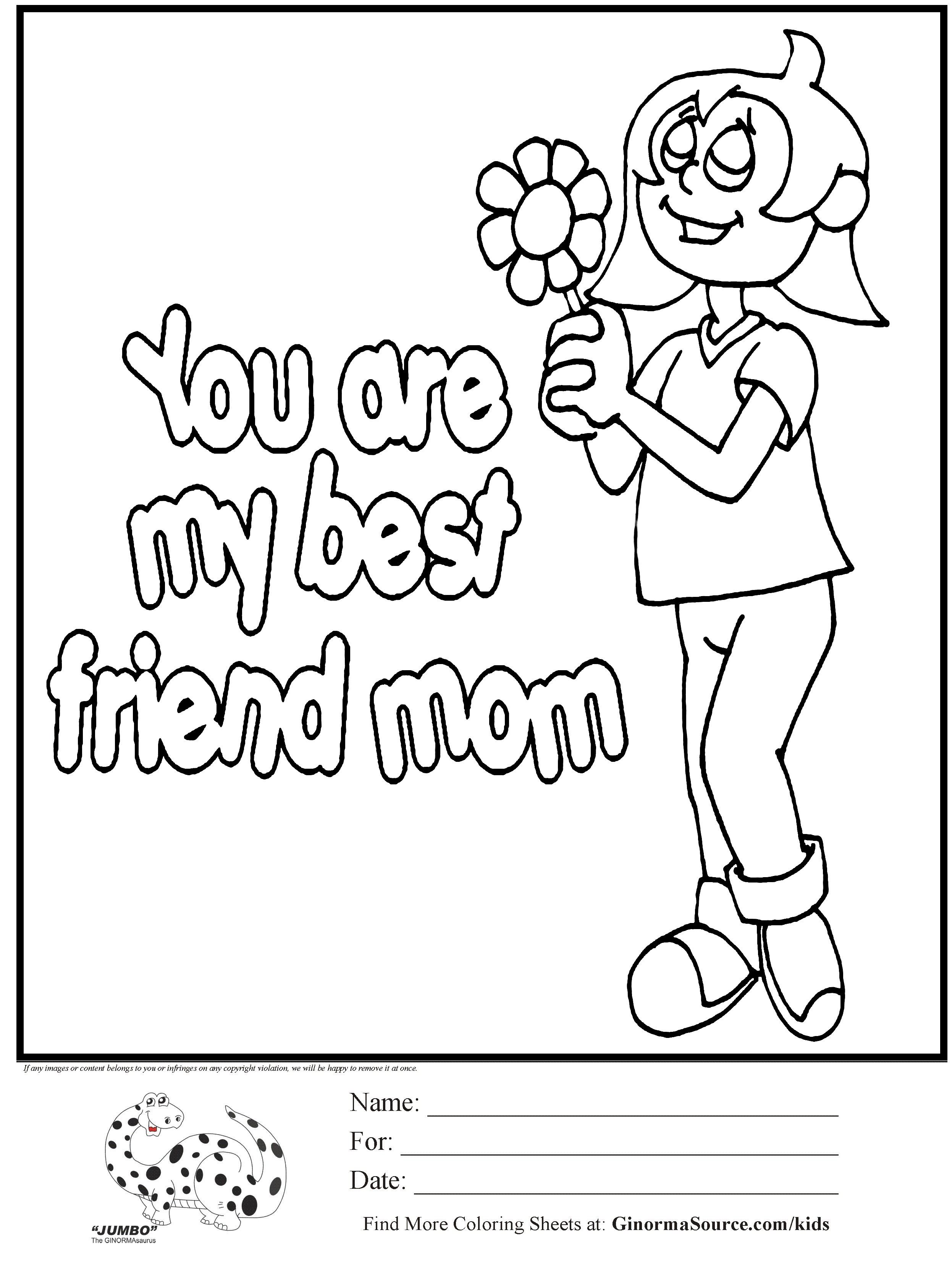 2493x3310 I Love You Mom Coloring Pages Printable