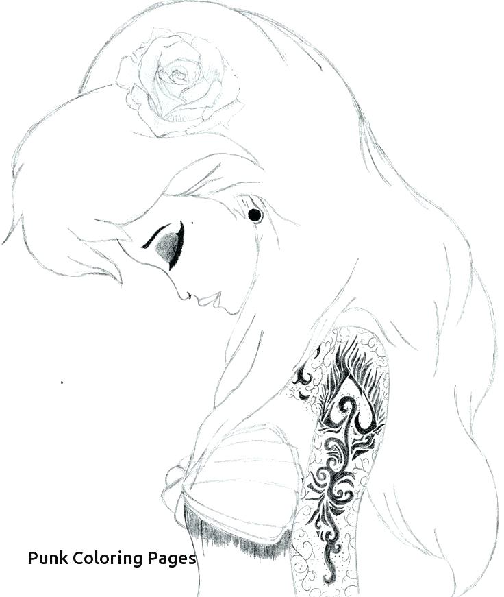 736x871 Perfect Punk Coloring Pages Illustration