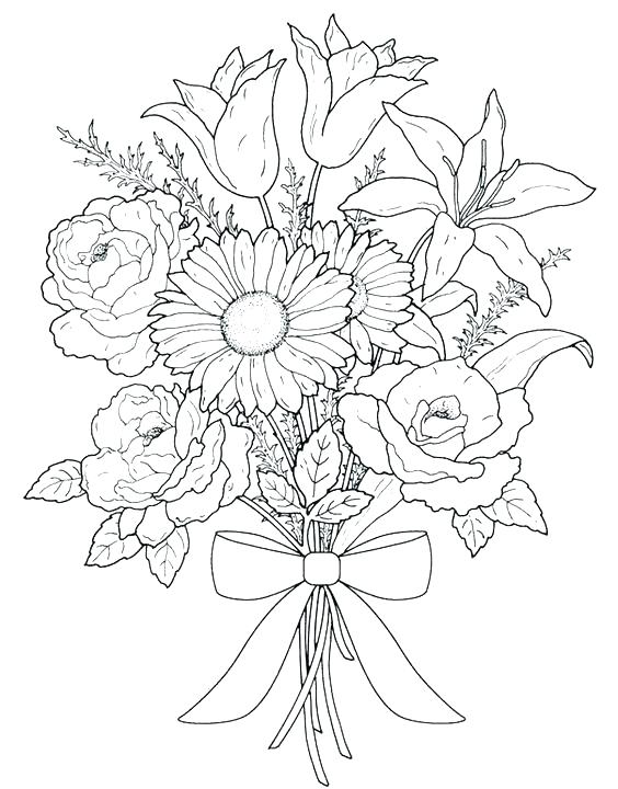 564x720 Intricate Flower Coloring Pages