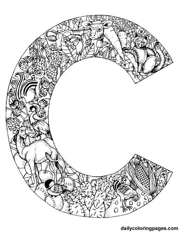 612x792 C Doodle Doodles, Adult Coloring