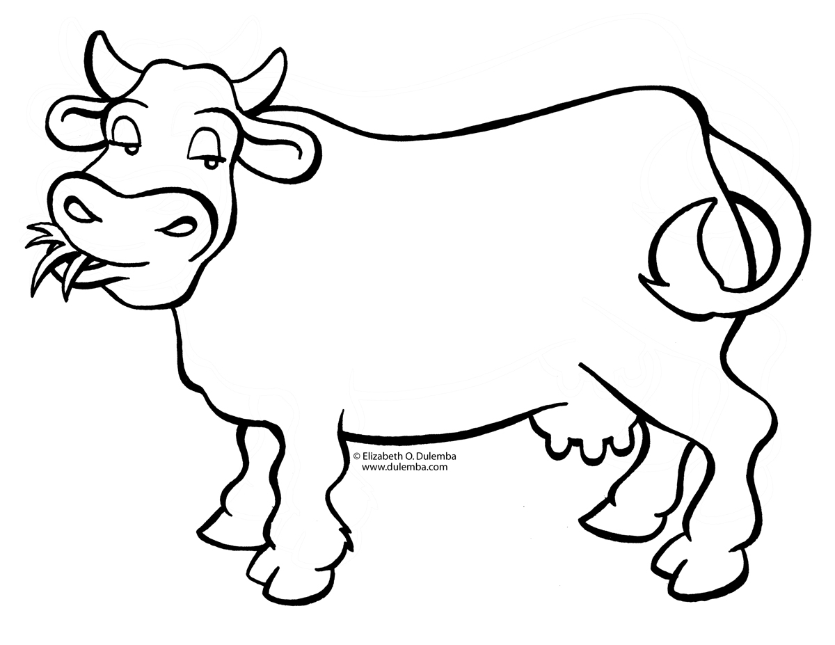 1200x927 Dairy Cow Coloring Pages Collection