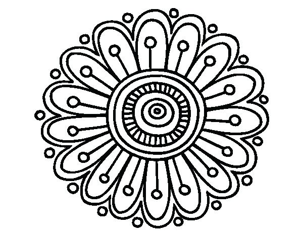 600x470 Daisy Coloring Pages Daisy Mandala Coloring Page Free Printable