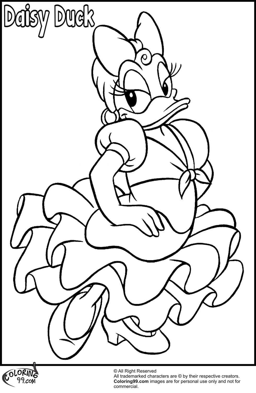 980x1500 Daisy Duck Coloring Pages Team Colors