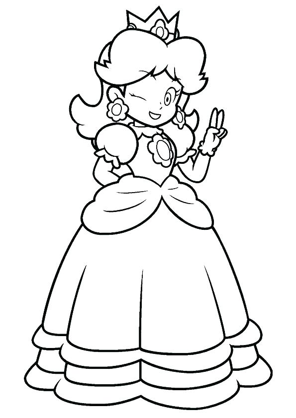 595x842 Princess Daisy Coloring Pages Princess Daisy Coloring Pages