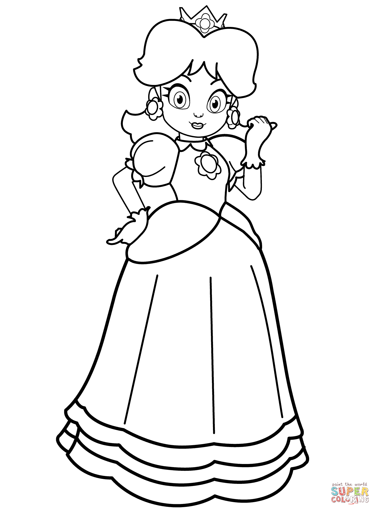 1435x1951 Princess Daisy Coloring Page Free Printable Coloring Pages