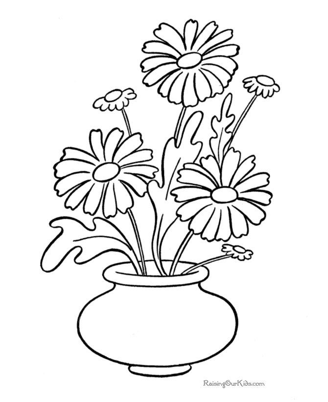 Daisy Coloring Pages To Print