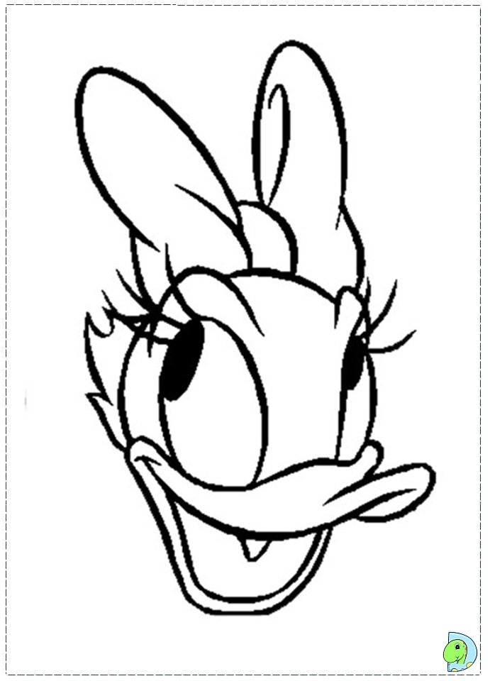 691x960 Daisy Duck Face And Bold Outline Sketches For Kids Coloring Pages