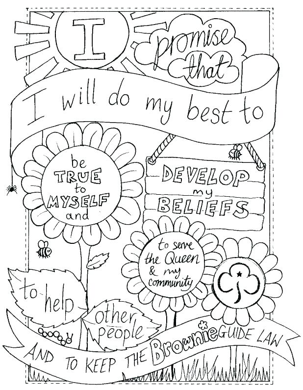 618x795 Girl Scout Law Coloring Pages Girl Scout Law Coloring Pages Girl