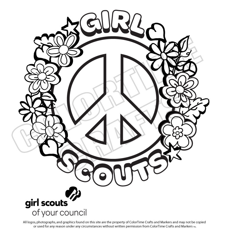 800x800 Girl Scout Birthday Coloring Pages Girl Scout Printables Bing