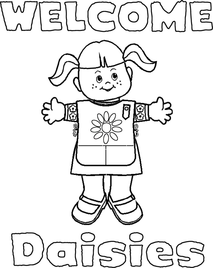 736x925 Girl Scout Daisy Coloring Pages Scout Daisy Coloring Pages