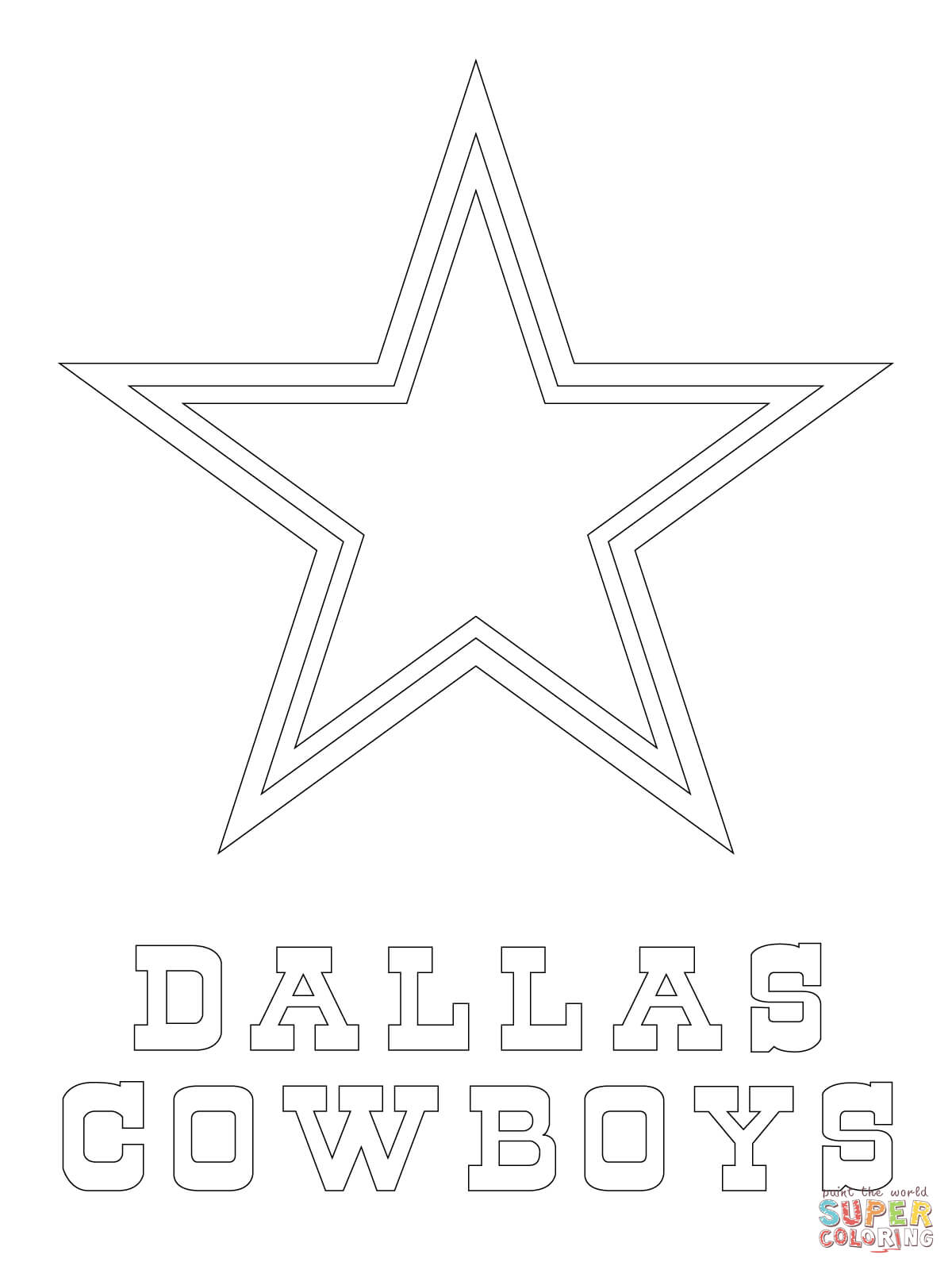 1200x1600 Dallas Cowboys Coloring Pages To Print Printable