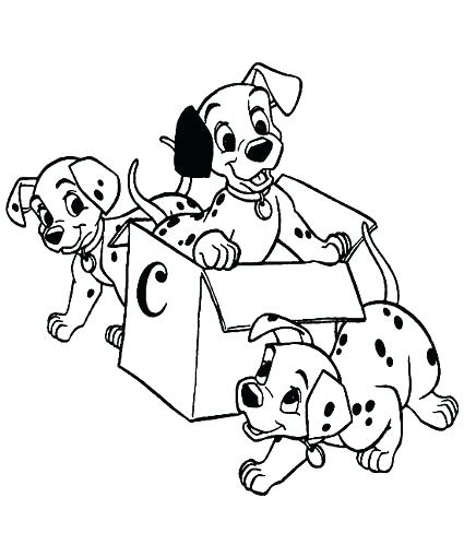 425x510 101 Dalmatians Coloring Page