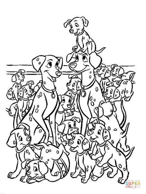 562x744 101 Dalmatians Coloring Pages To Print Dalmatian Coloring Pages