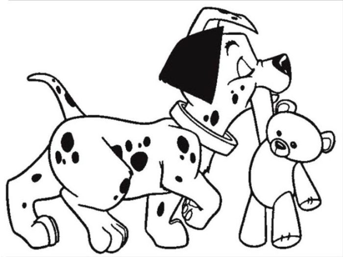 700x525 Dalmation Coloring Pages Dalmatian In A Sock Coloring Page