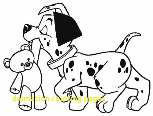 500x380 Dalmation Coloring Pages With 101 Dalmatians Coloring Pages 3