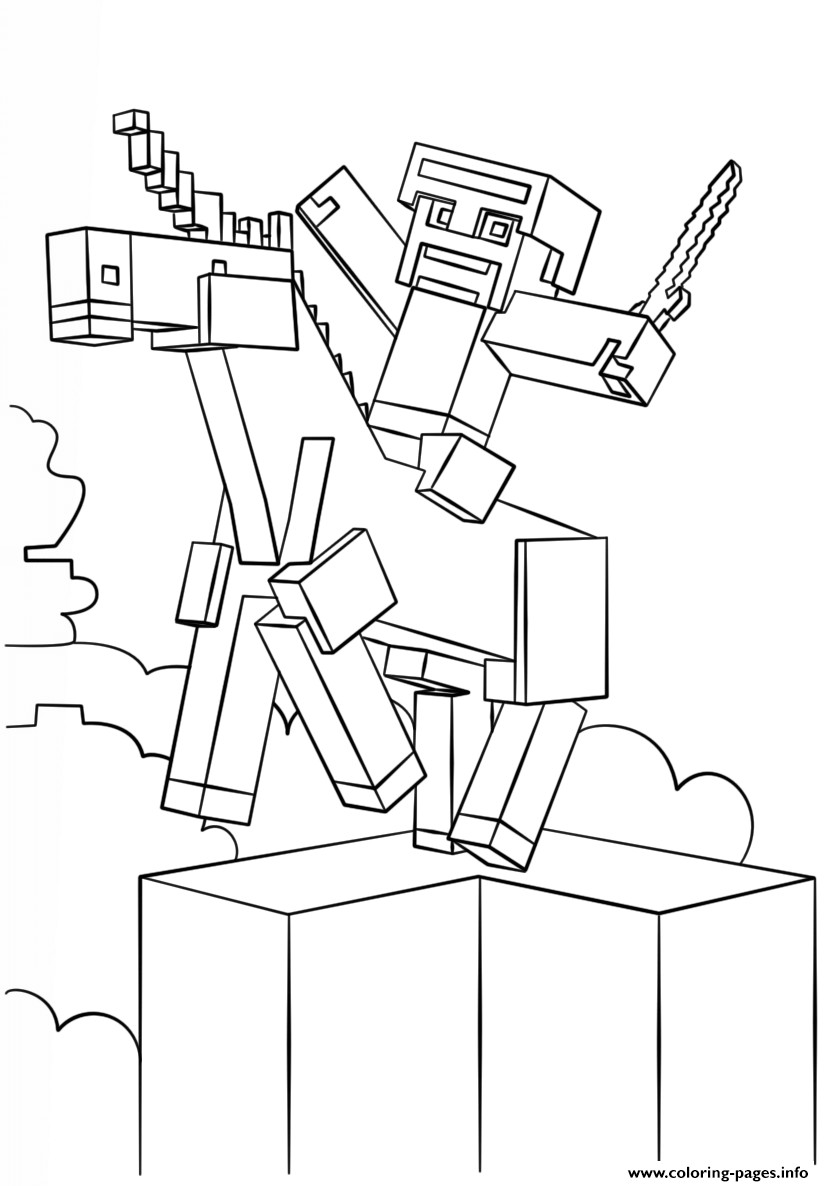824x1186 Quick Dantdm Coloring Pages Print Minecraft Unicorn