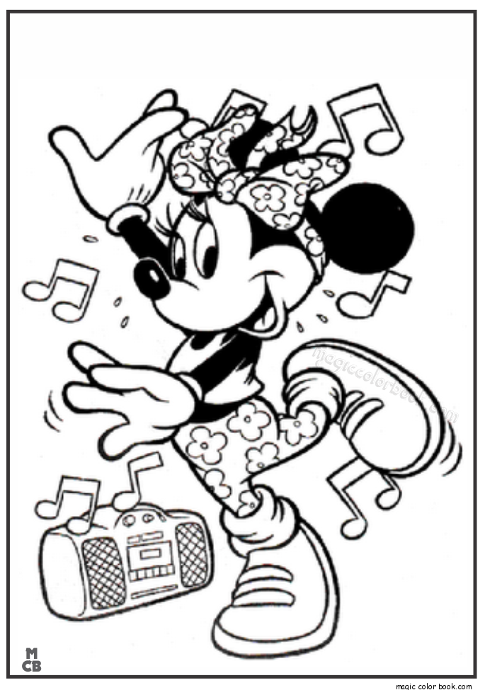 685x975 Minnie Mouse Hip Hop Dance Coloring Pages