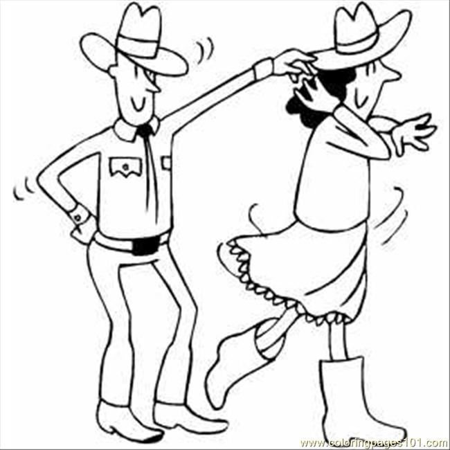 650x650 Square Dancing Coloring Page