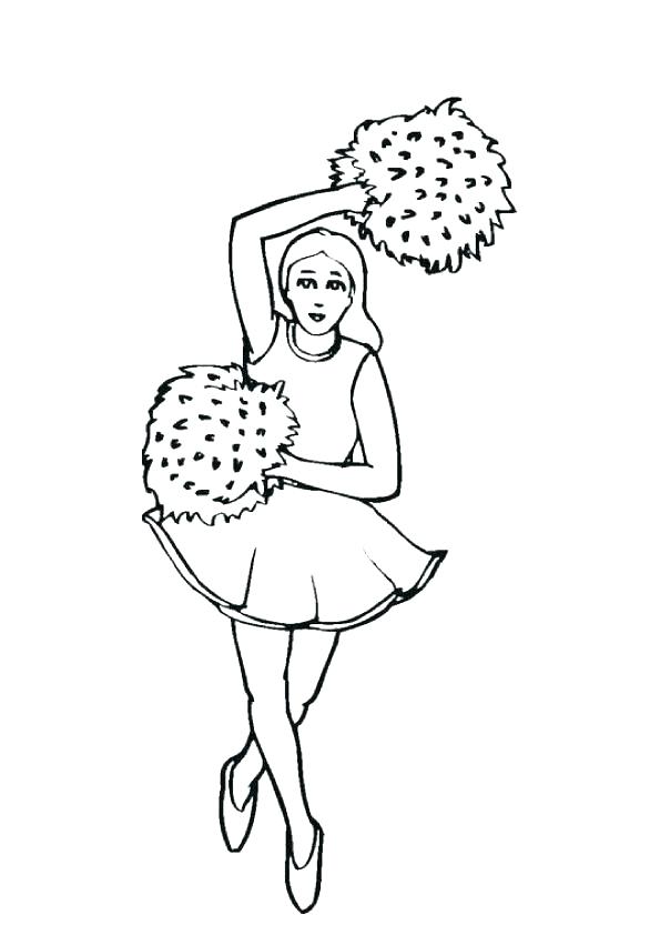 595x842 Cheerleader Coloring Pages Cheerleader Coloring Page Cheerleader