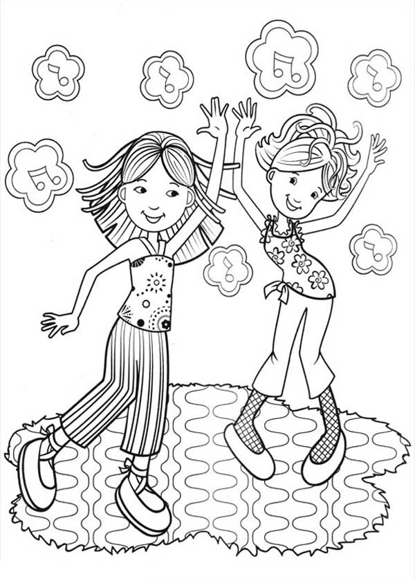 600x840 Groovy Girls On The Dance Floor Coloring Pages Batch Coloring