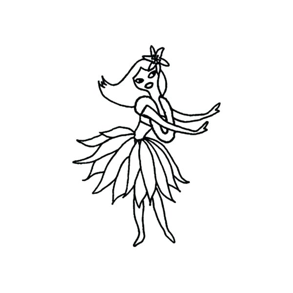 600x600 Hula Girl Coloring Page Hula Girl Dancing At The Beach Coloring