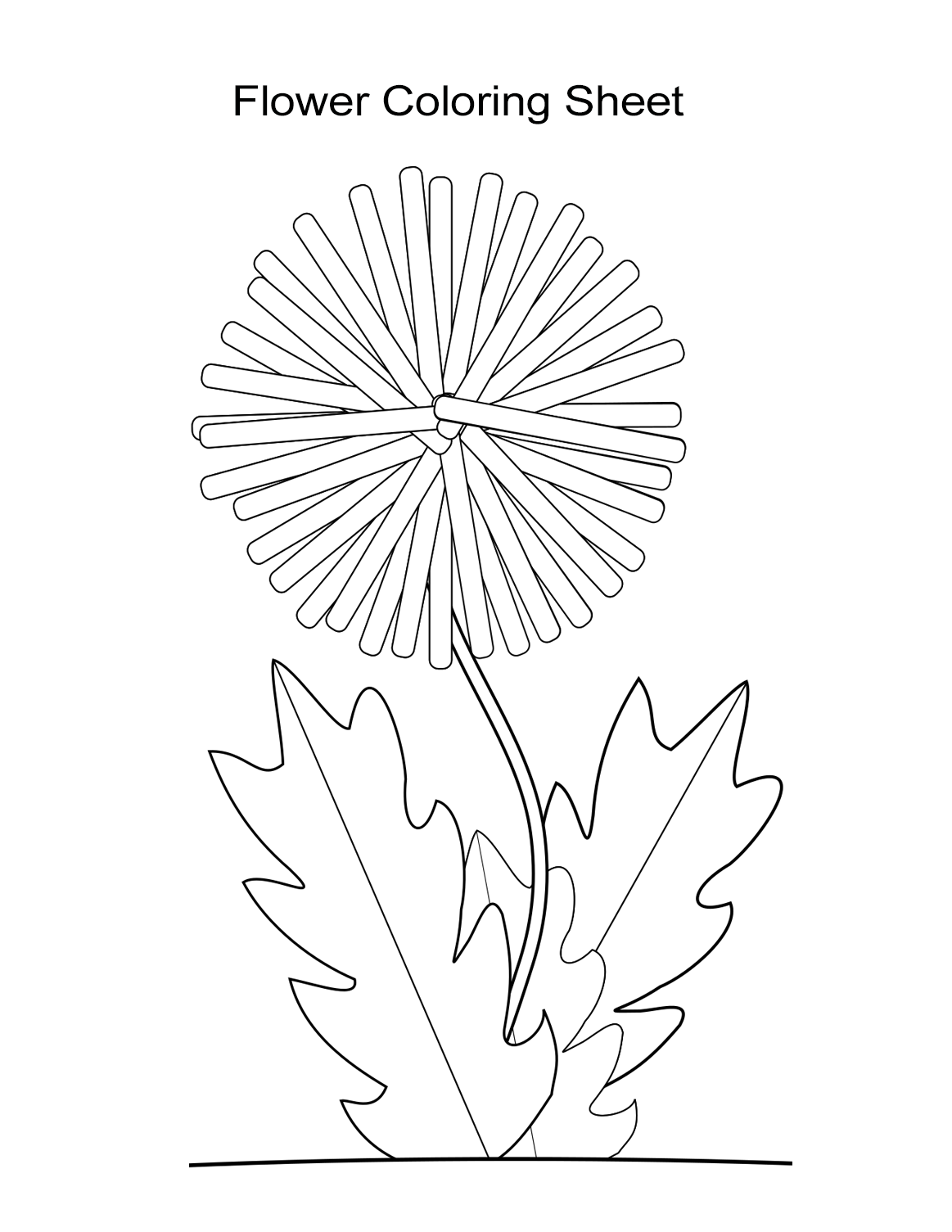 Dandelion Coloring Page