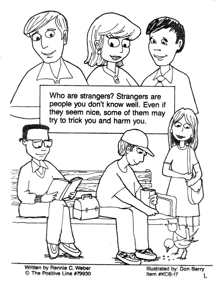 750x989 Bright Idea Stranger Danger Coloring Pages For Kids Printables