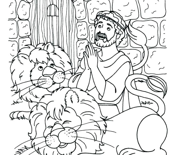 678x600 Daniel And The Lions Den Coloring Page Preschool And The Lions Den