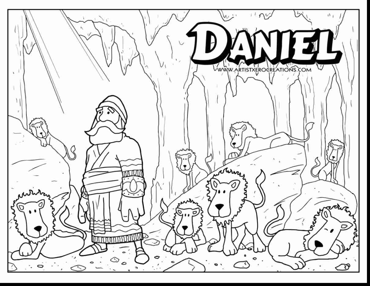 1210x935 Coloring Page For Kids Free Bible Printable Within And The Lions