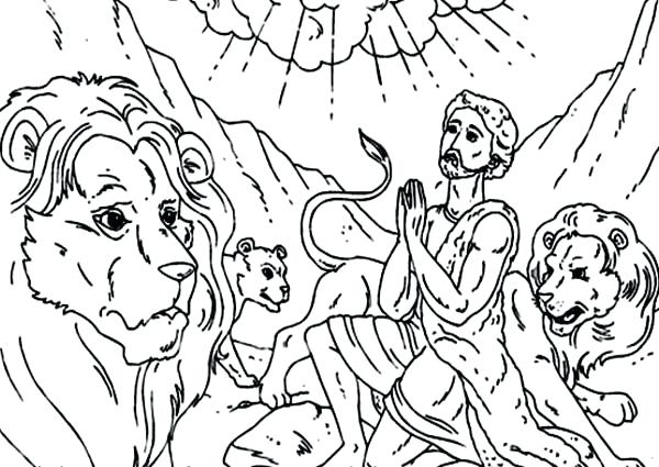 600x425 Daniel Coloring Pages Daniel Coloring Pages Praying In And