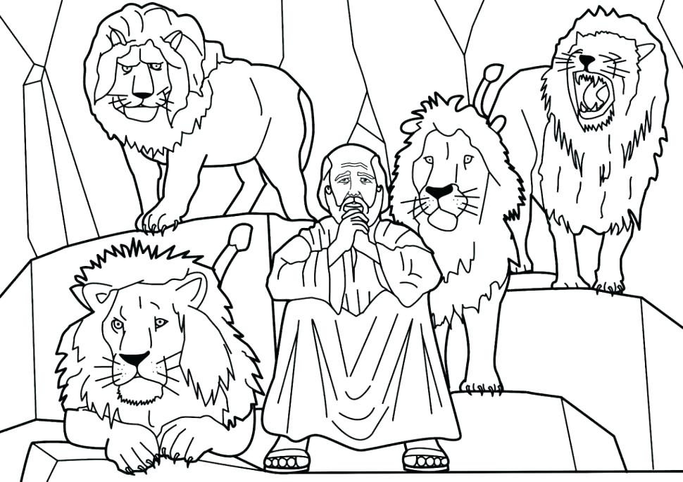 970x685 Daniel Coloring Pages And Lions Den Coloring Sheets Coloring Pages