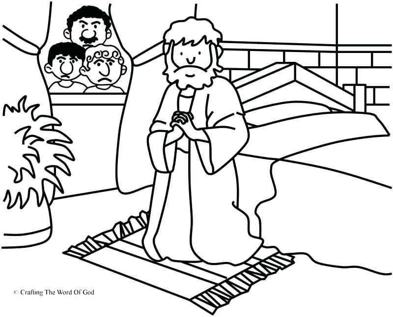 Daniel In The Lions Den Coloring Page