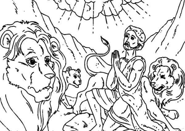 600x425 Daniel Praying In Daniel And The Lions Den Coloring Page