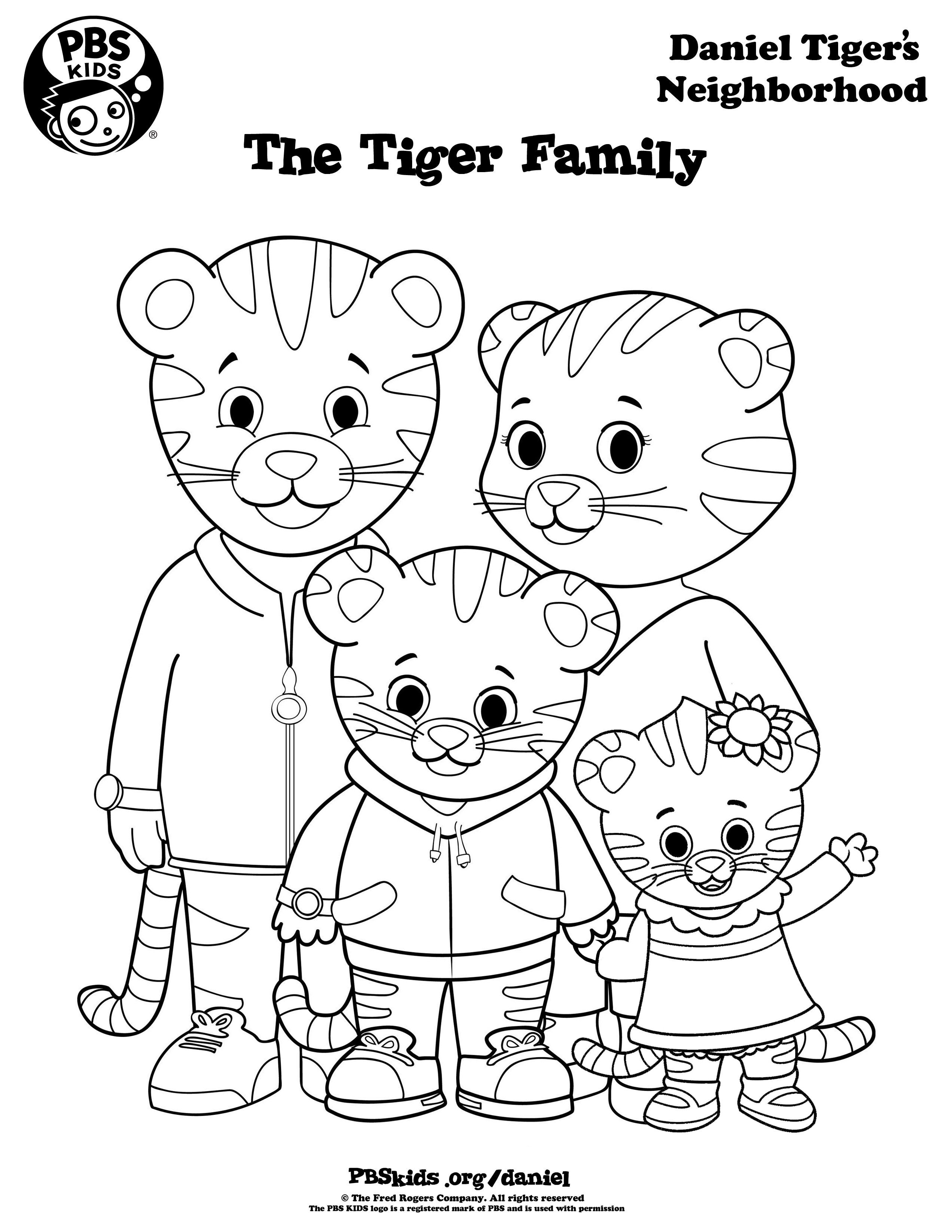 2550x3300 Daniel Tiger Coloring Pages