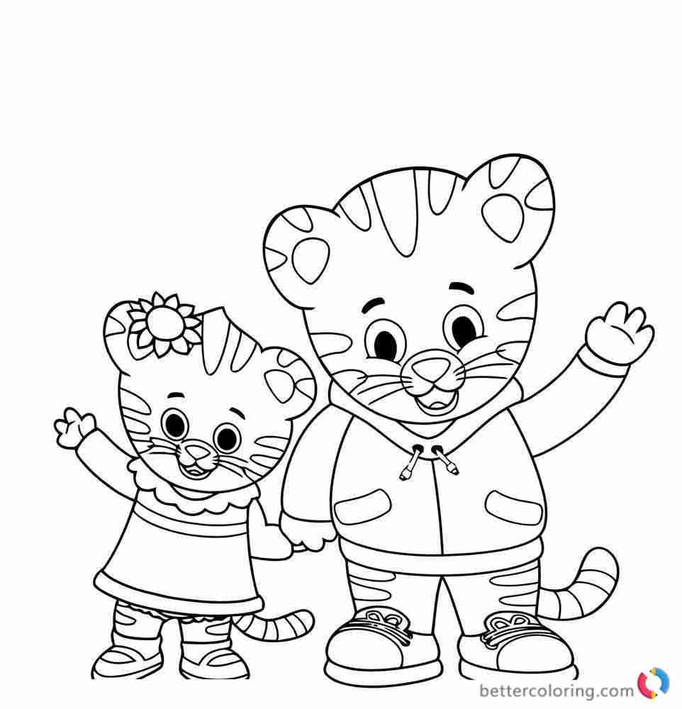 962x1000 Daniel Tiger Coloring Pages Free Printable Beauteous Page Olegratiy