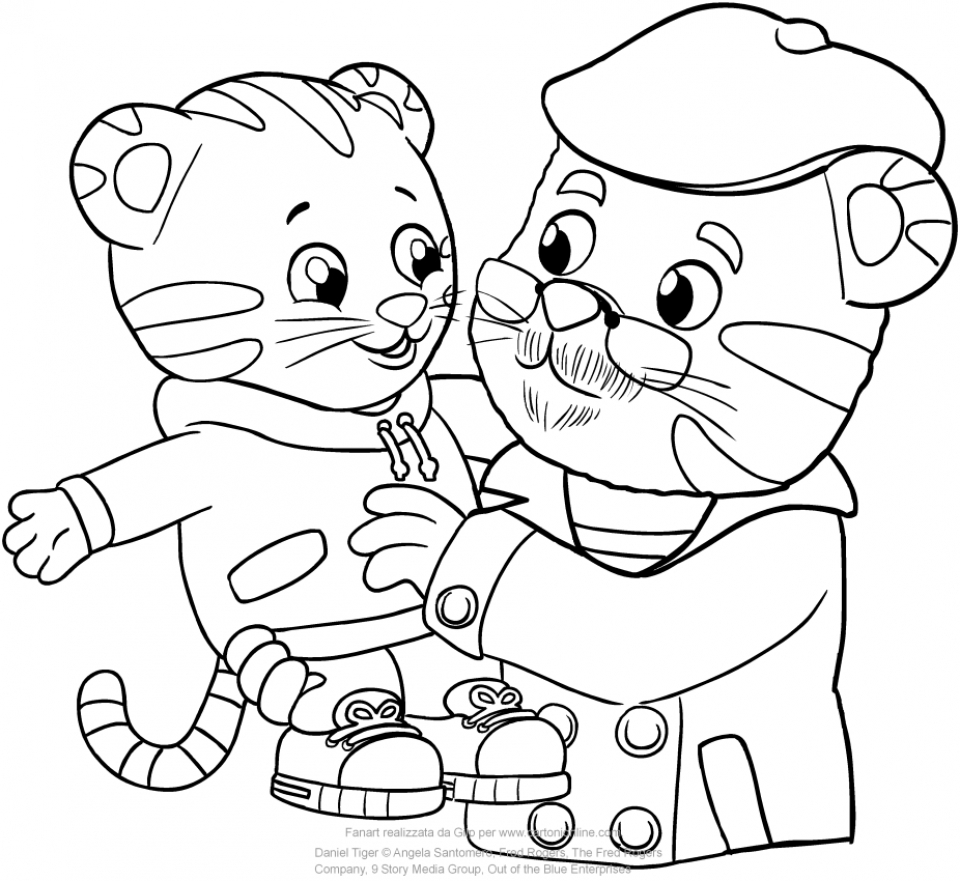 960x881 Daniel Tiger Coloring Pages Pdf Free At Incredible Page In Color