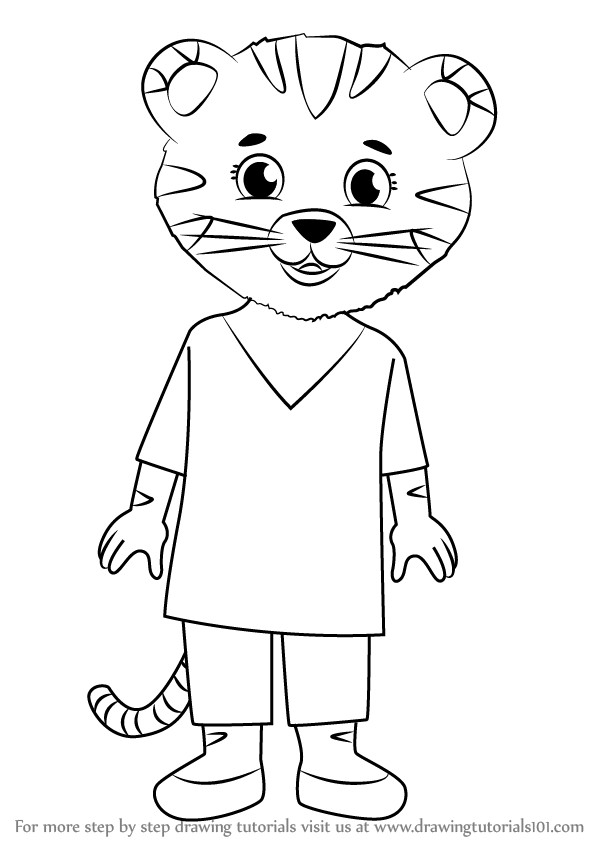 597x844 Free Printable Daniel Tiger Coloring Pages Luxury Tiger Drawing