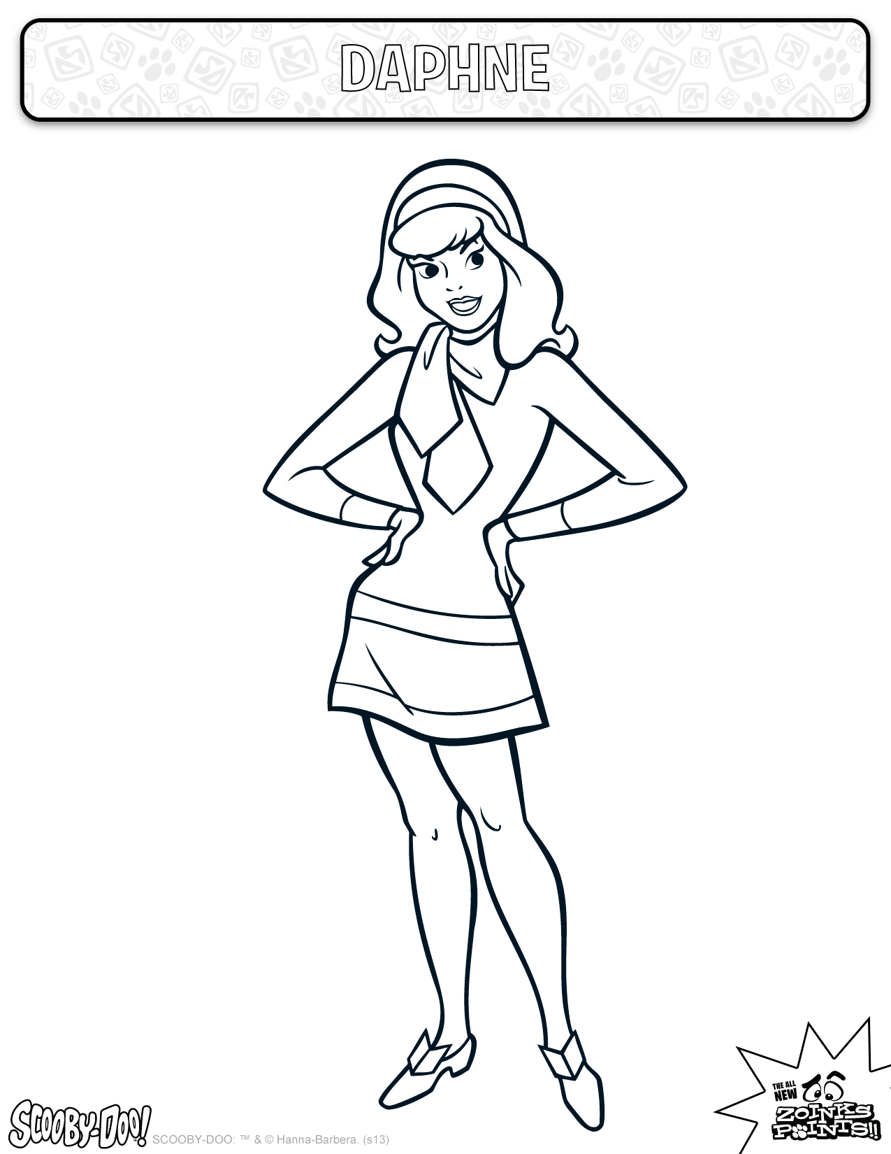 1275x1650 Daphne Coloring Sheet!
