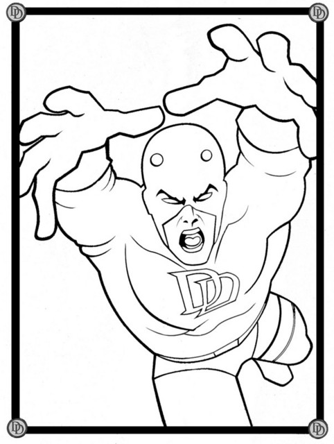 482x640 Daredevil Coloring Pages