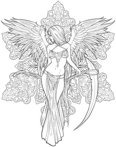 Dark Angel Coloring Pages