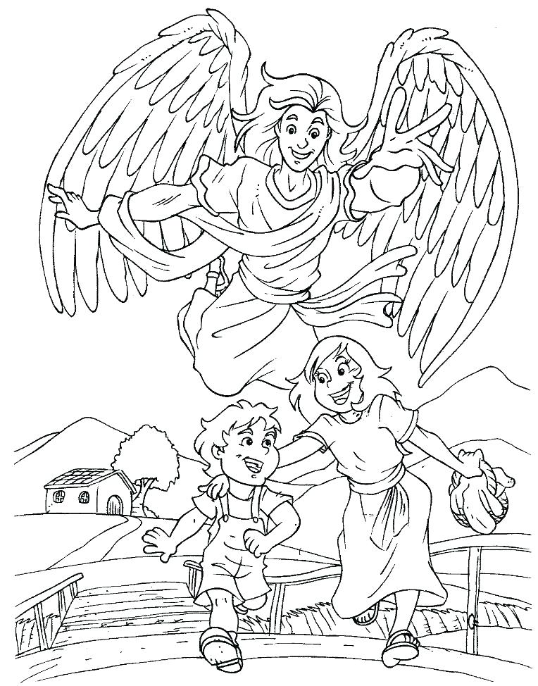 764x974 Guardian Angel Coloring Pages Free Angel Coloring Pages Pages
