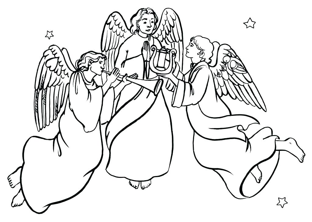 1024x728 Coloring Pictures Of Angels Coloring Pages Collection