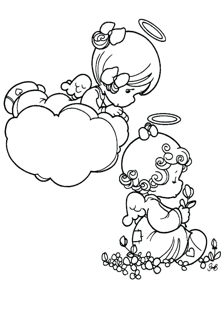 736x1028 Angel Coloring Pages For Preschool Coloring Pages Of Angels Anime