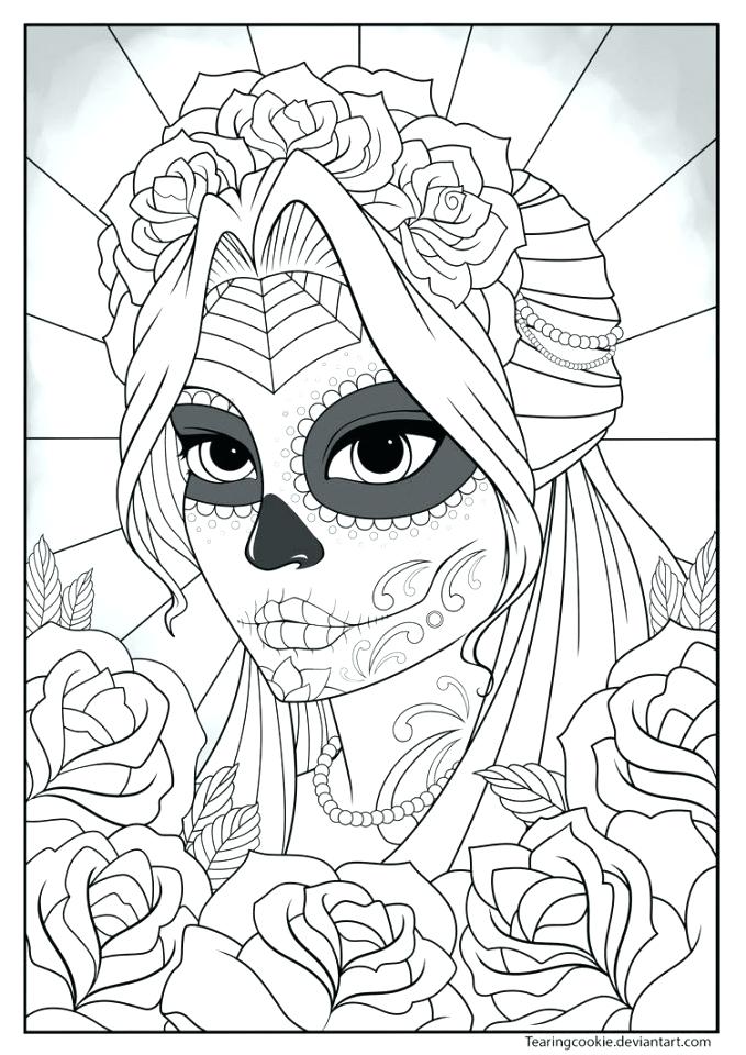 679x960 Dark Unicorn Coloring Pages And Day Of The Dead Coloring Pages 865